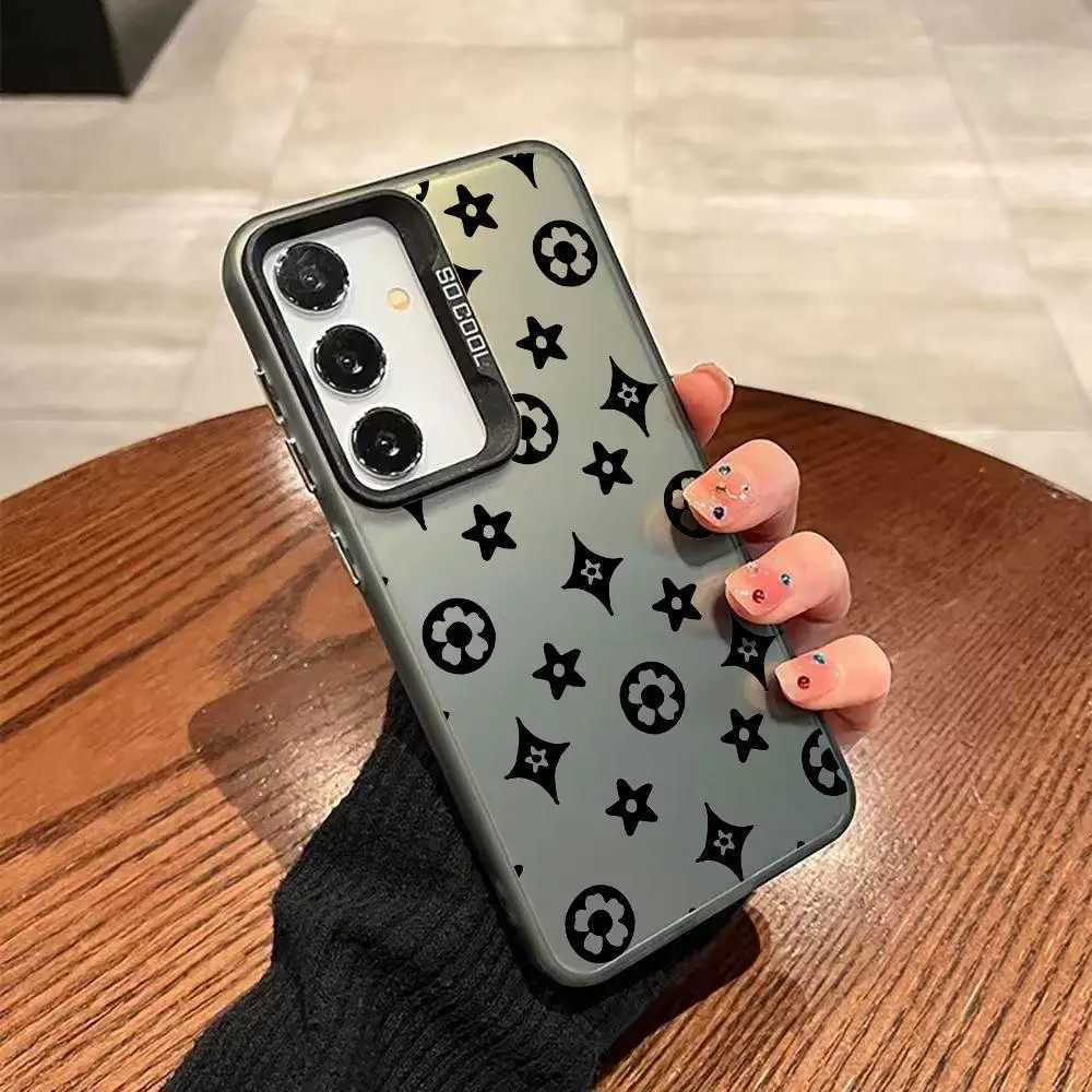 Stylish Monogram Shockproof Case For Galaxy S25 S24 S23 S22 S21 S20 FE Ultra Plus 5G | Anti-Drop Protective CoverT260305