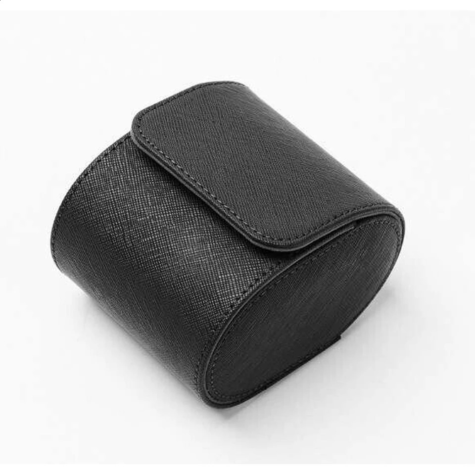 Single Watch Roll Travel Case Portable Vintage Leather Watch Storage Organizer Wristwatches Box Watch Roll Travel Case 260304