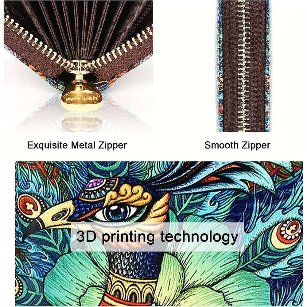 High quality leather Men Women Holder Small Zipper Wallet Solid Coin Purse Key Ring Design RFID Business Credit Card Bags C260304