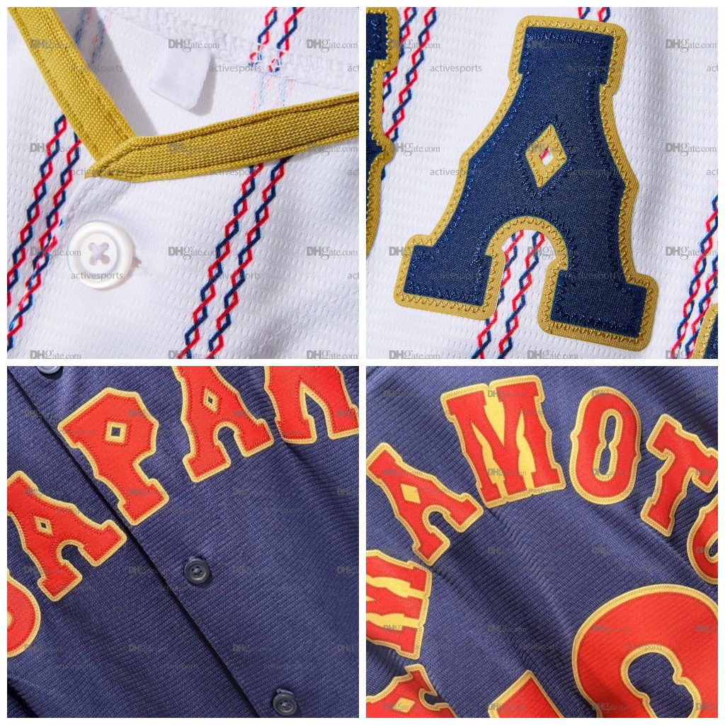 Custom 18 Yoshinobu Yamamoto 2026 Japan Baseball Jerseys Shohei Ohtani Kazuma Okamoto Yusei Kikuchi Munetaka Murakami Masataka Yoshida Seiya Suzuki
