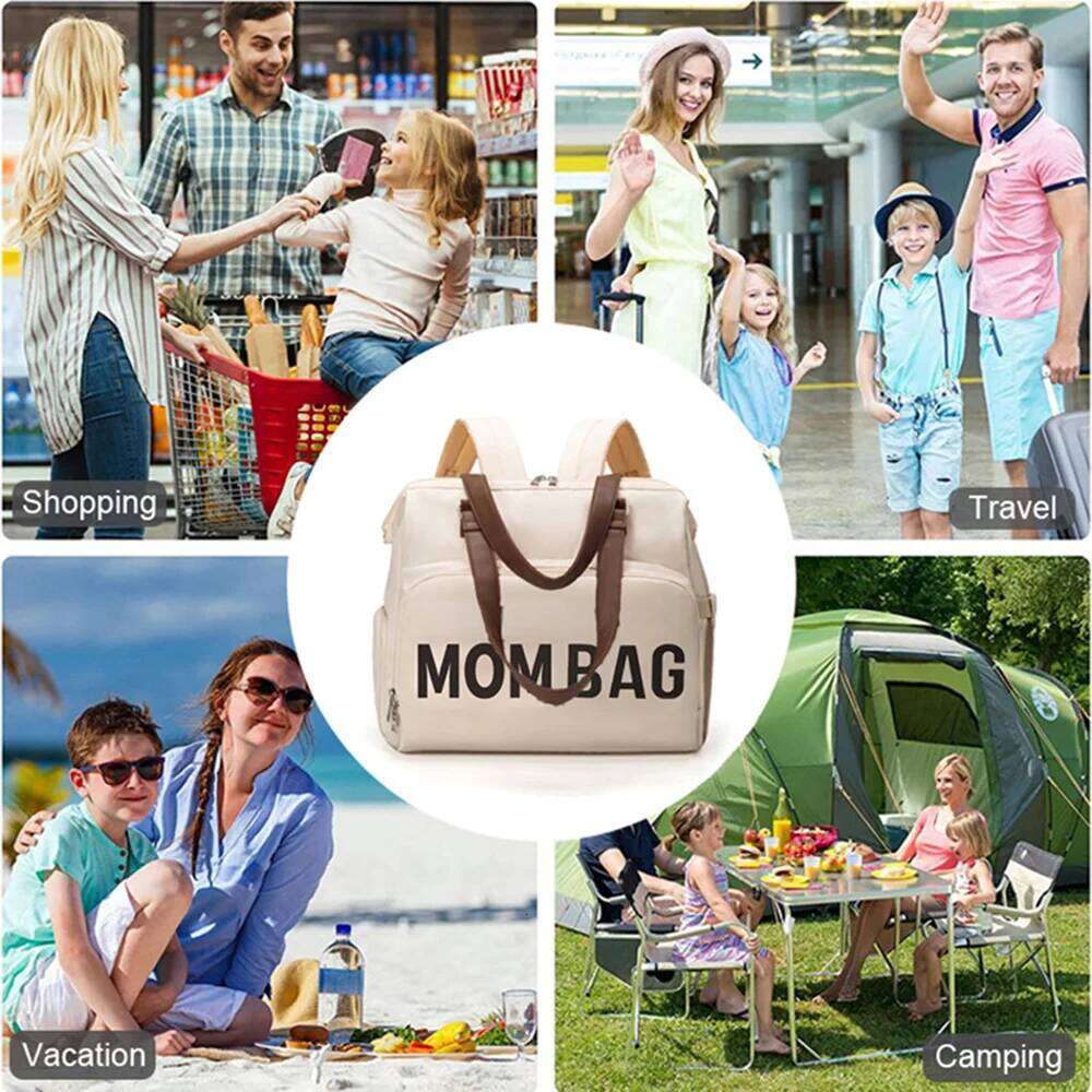 New Fashion Mommy Backpack for Outdoor Travel Baby Care Large Capacity Multifunctional Diaper Bag Nappy Organize Stroller Z260304