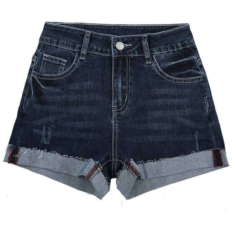 Summer New Fashion Flip The Edge Design High-waist Denim Shorts.Women's Korean Version Stretch Hip-lifting Casual Short Jeans XJ260305