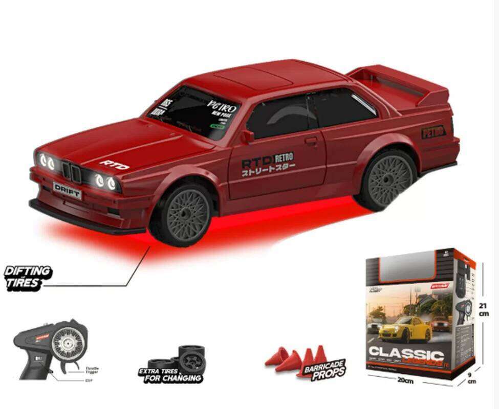 Qnm Mini Drift Car M3 Racing Model Remote Control Desktop Decoration Collection Toy Birthday Gift for Boys Z260304
