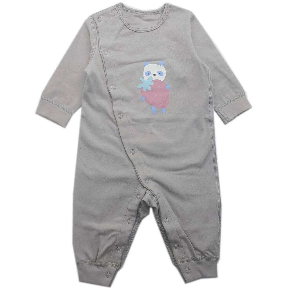 De Velvet Cotton Long Clothes Infant Children Rompers Baby Printing Cartoon Long-sleeved One-piece Crawling Suit Z260304