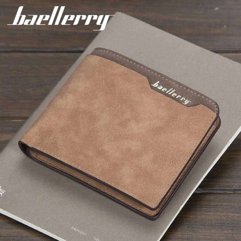 Men's Ultra Thin Holder - Soft Touch PU Leather Short Wallet with Coin Pocket | Slim RFID Blocking 8 Card Slots C260304