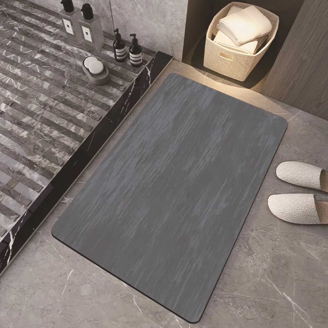 Soft Diatom Mud Bathroom Floor Mat Water-Absorbent Quick-Dry Non-Slip Toilet Door MatT260305