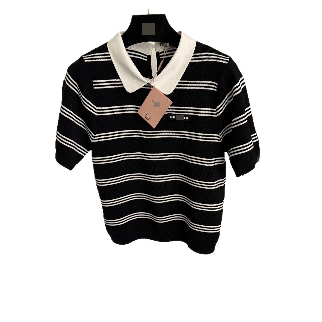 Women's Turn Down Collar Short Sleeve Polo Shirt Cropped Fit Breathable Lightweight Fine Knit Top with Back Keyhole Opening Ribbed Cuffs Soft Tex