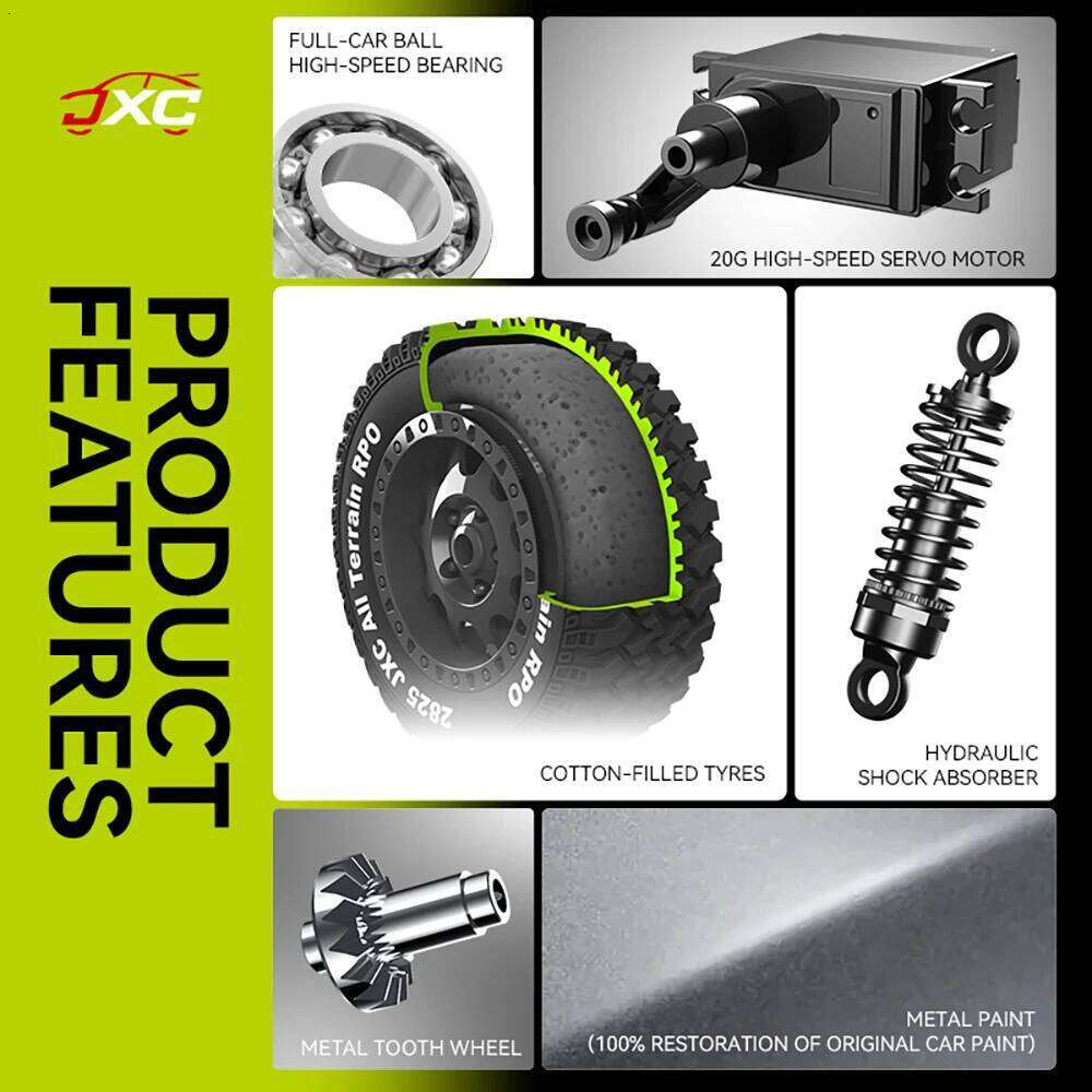 JXC 1/12 LC80 Simulation Land Cruiser 2.4GHz RTR RC Electric Remote Control Model Car Rock Crawler Adult Children's Toys Z260304