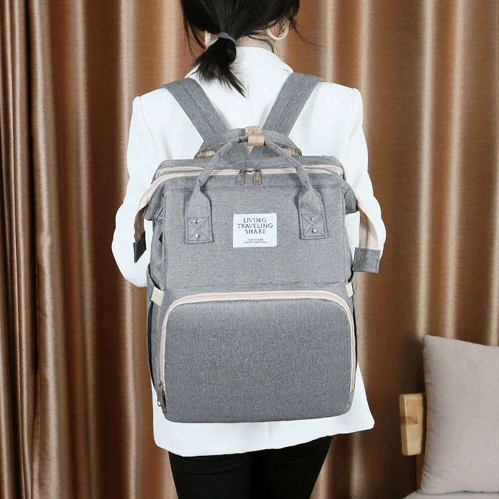 Lightweight Portable Folding Crib Bed Large-capacity Baby Backpack Female Mommy Outting Mummy Bag Z260304