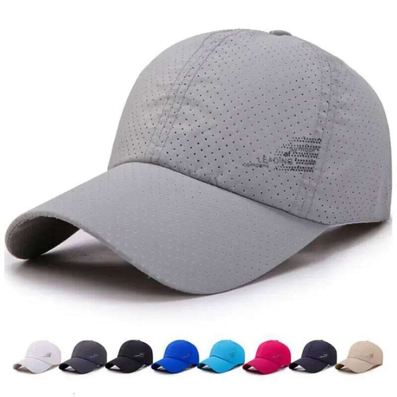 Quick Dry Baseball Outdoor Sports Mesh Breathable Hat For Men Portable Hiking Fishing Sunbonnet Golf Adjustable Cap Y260304