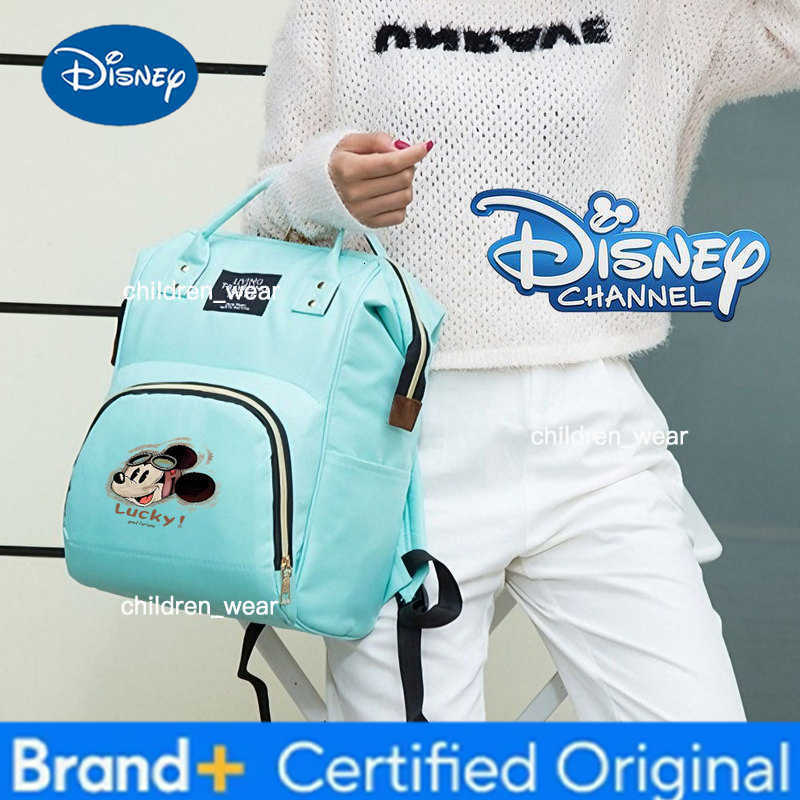 Disney Mickey Mouse Animation Style Mom Backpack Waterproof Diaper Bag Family Gift for Park Hospital Day Trips H260305