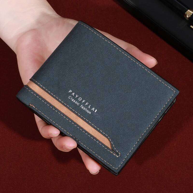 Men's Fashion Business Short With Card Slots Horizontal Soft PU Leather Wallet C260304