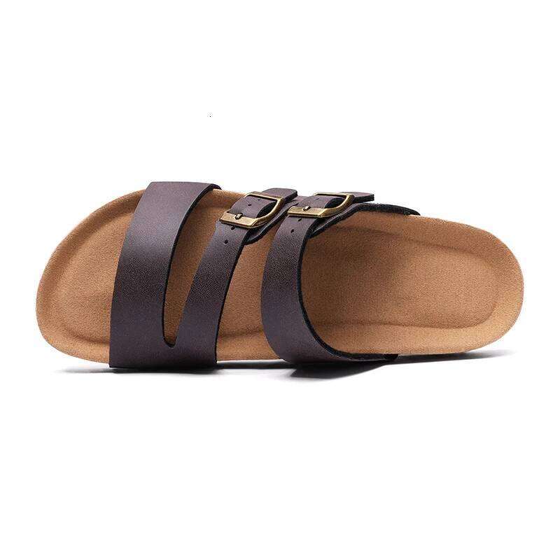 Kidmi Cloud Womens Cork Footbed Nonslip Beach Essential Summer Vacation Pool Sandals Memory Foam Slides