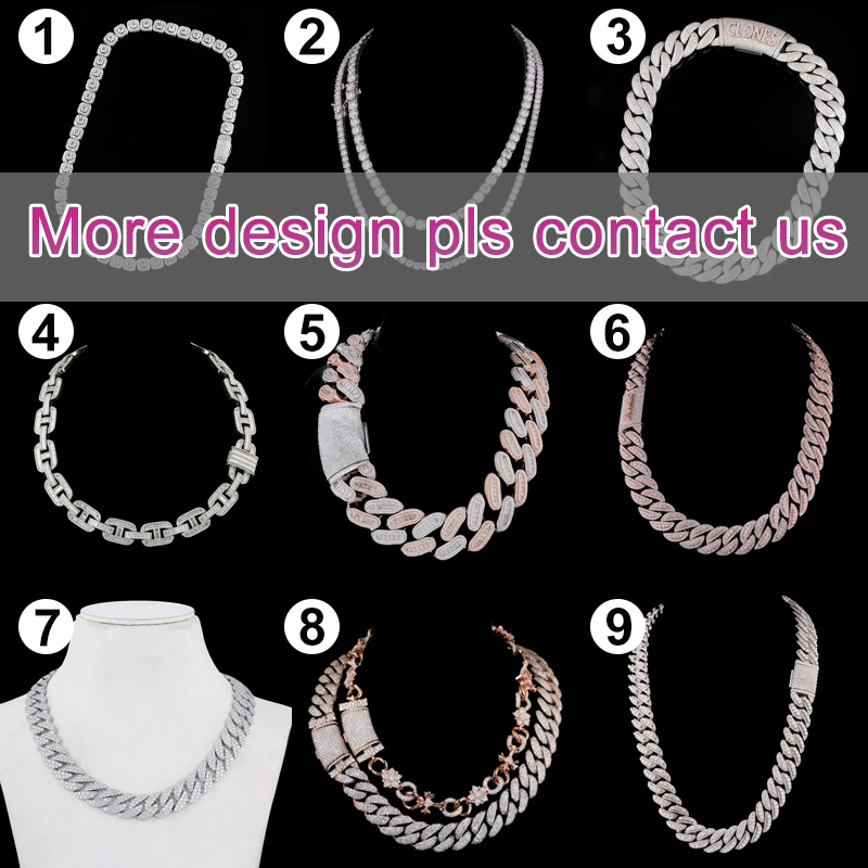 Kaleido Factory Price 925 Sterling Silver Moissanite VVS D Color Tennis Chain 5mm Moissanite Diamond Tennis Necklace Bracelet