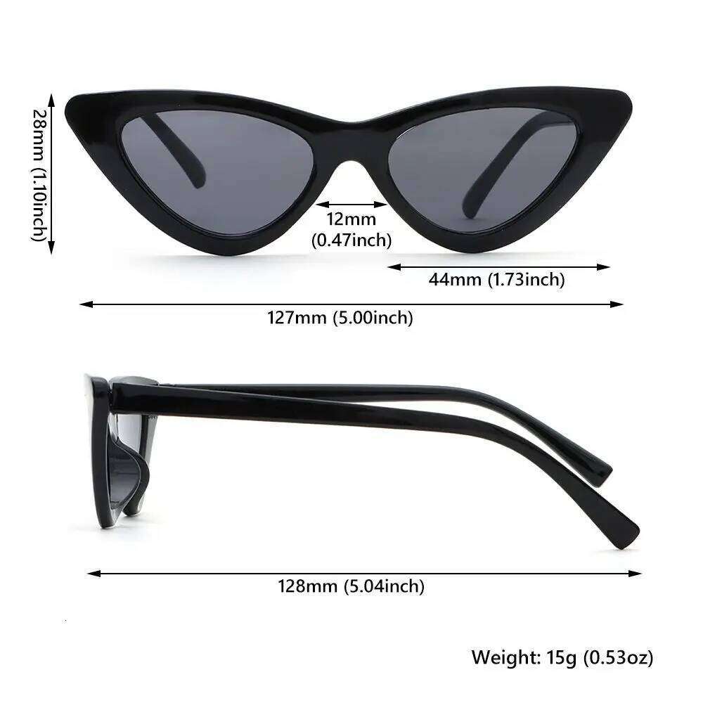 Fashion Kids Retro Narrow Frame Cat Eye Sunglasses for Boys Girls 3-9 Years Non-Polarized Sun Glasses Party Favor Z260305