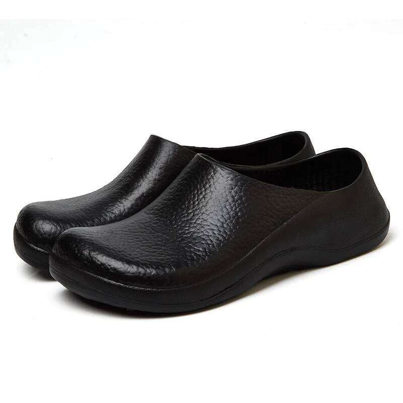 Kidmi New Men's Classic Work Clogs Non Slip Restaurant and Chef Men Waterproof Garden Shoes Fishing Shoe