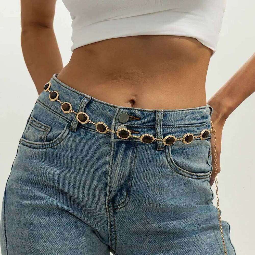 Salircon Vintage Punk Irregular Geometry Metal Waist Women 2026 New Trend Belly Belt Chain Dress Jean Waistband Jewelry S260304