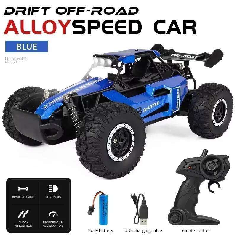 1:16 2.4G Model 2WD High-Speed Off-road RC With LED Light Remote Control Climbing Vehicle Outdoor Trucks Car Gifts Kids Toys Z260304