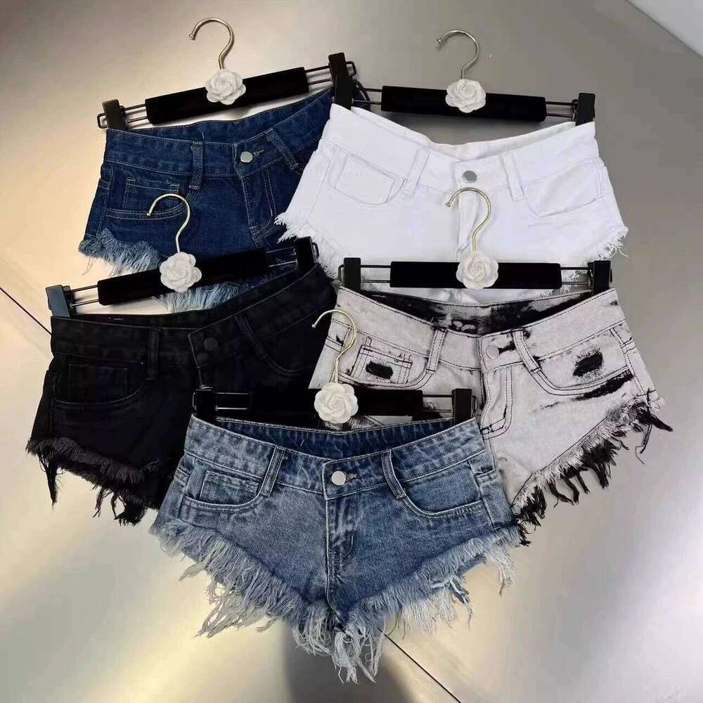 Summer Low Waist Do Old Hair Edge Show Thin American Hot Pant Women Sexy Wind Street Tide Short Jeans XJ260305