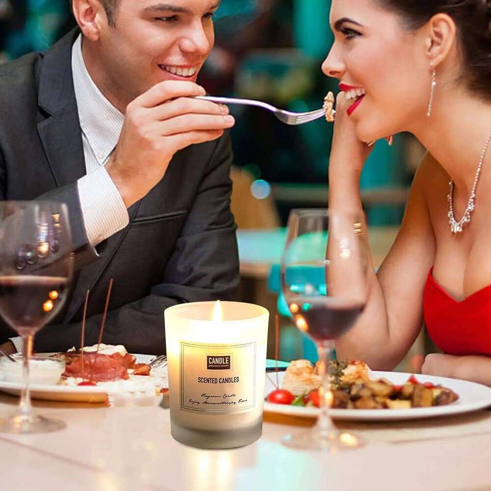 Aromatherapy soy wax Candle Glass jar - Smokeless, creative home piece, environmental atmosphere decoration W260304 W260305