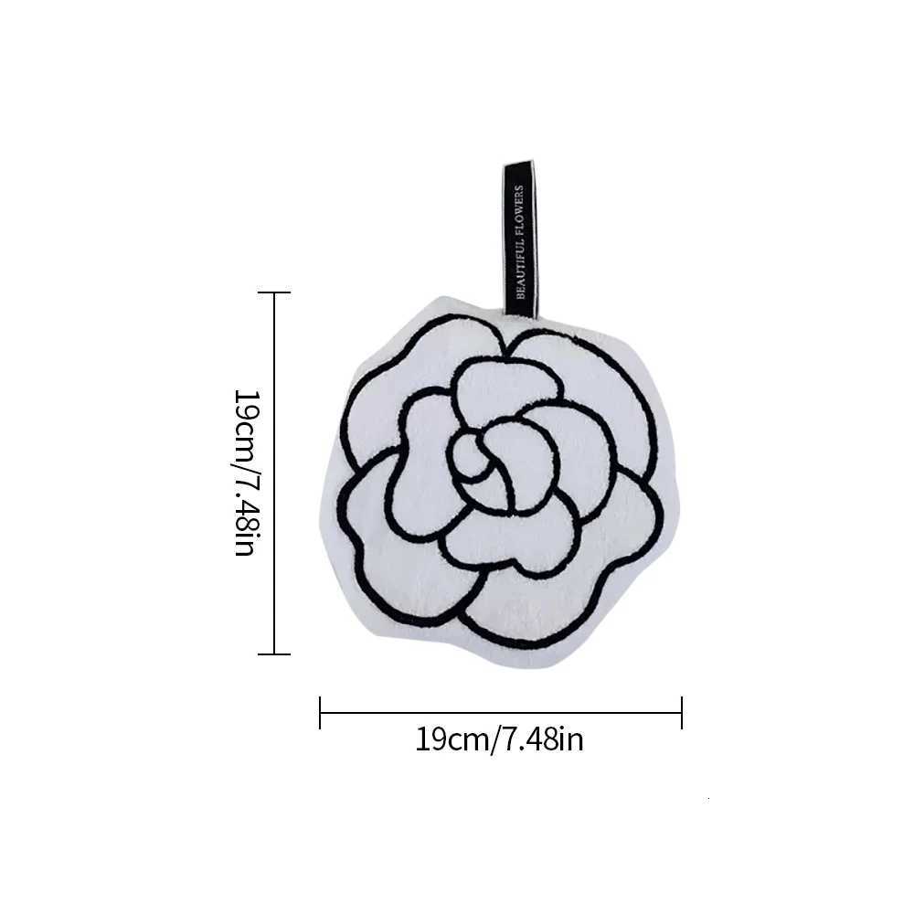 NEW Rose Flower Hanging Hand Towel Decorative Absorbent Towel for Kitchen BathroomT260305