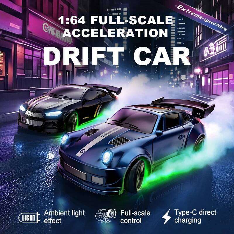 1/64 Scale Drift RC Car - 2.4GHz Desktop Mini Racing Model with ESP, 4WD Remote Control Vehicle, Toy for Adults & Kids, Ideal Gi Z260304