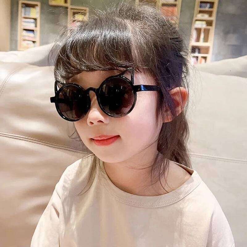 Children's New Fashion Cat's Ears Sunglasses Girls Cat Ear Sun Super Cute And Adorable Glasses Z260304