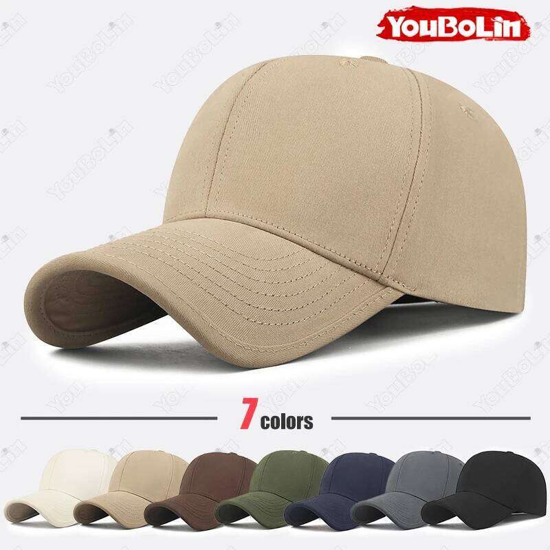 High Quality Simple Style Cotton Wide-Brim Stiff Top Baseball Outdoor Casual Sports Sunshade Duckbill Cap Y260304