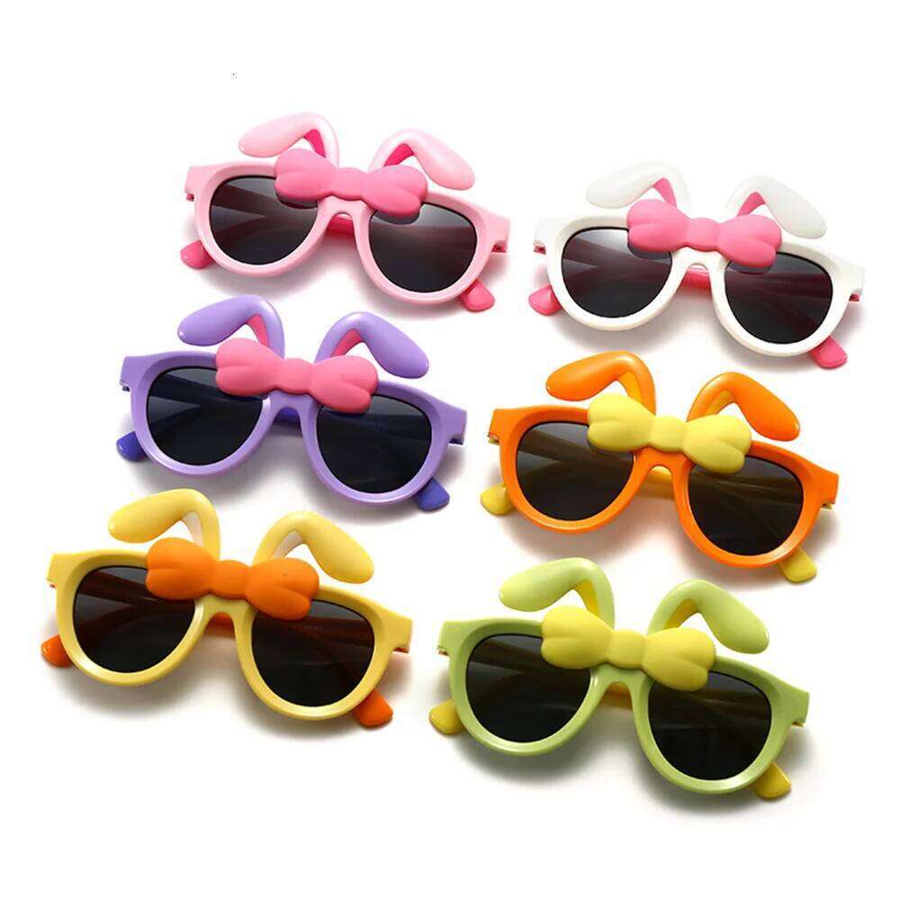Cute Rabbit Ears Sunglasses Shade Glasses Children'S Eyeglasses Travel Beach Boys Girls Sun Protection UV400 Goggles Eyewear Z260305