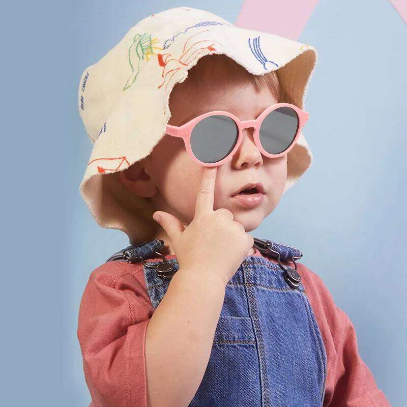 0-4-year-old Sunscreen Travel Kids New Silicone Children's Sunglasses Outdoor Polarized UV Resistant Baby Glasses Z260304