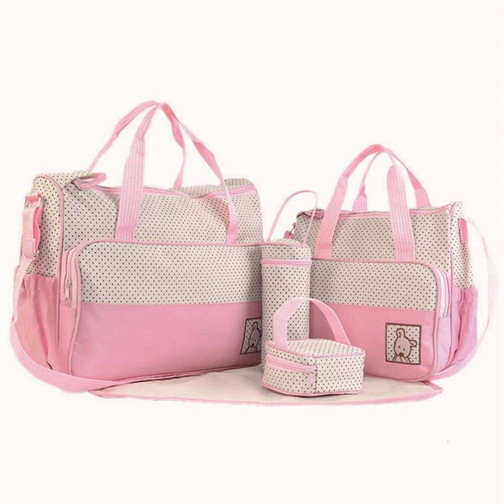 Parent child travel mommy fashion crossbody home multifunctional large capacity handbag Five piece diaper bag set Z260304