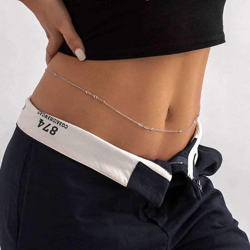 Minimalism Belly Chains for Waist Charm Women Body Chain Jewelry Vintage Trend Beach Vacation Accessories S260304