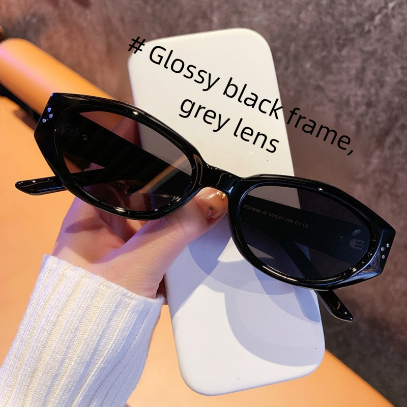 20266 New Designer Luxury Brand TR Small Frame Cat Eye Sunglasses Fashionable And Unique Retro High End Polarized Men's And Women's Sunglass