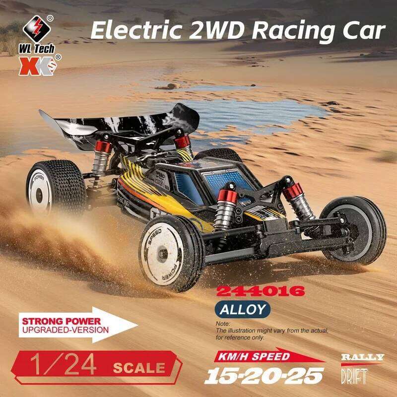 Weili 244016 remote control RC high-speed 1:24 electric two-wheel drive full-scale drift mosquito racing car toy man Z260304