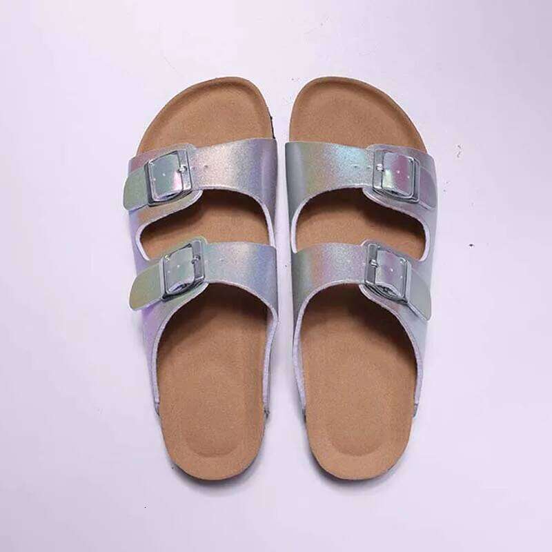 Kidmi For Women's Popular Comfortable Summer Beach Slippers Indoor And Outdoor Sandals With Fashion Double Metal Buckle