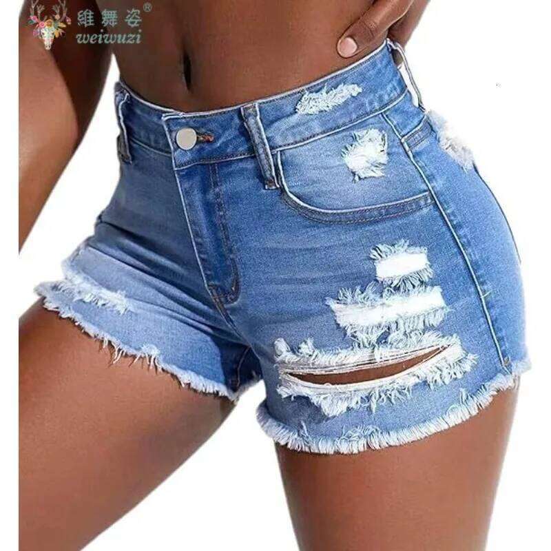 Harajuku Y2K Women's Denim Casual Vintage A-Line Slim Ripped JEANS Summer High Waist Pants Girls Party Jean Shorts XJ260305