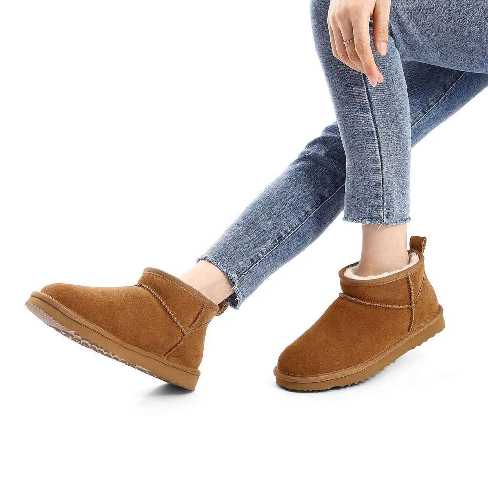 Kidmi Winter Cotton Warm Short Plush Snow Nonslip Cashmere Ankle Shoes Comfort Fur House Women Boots