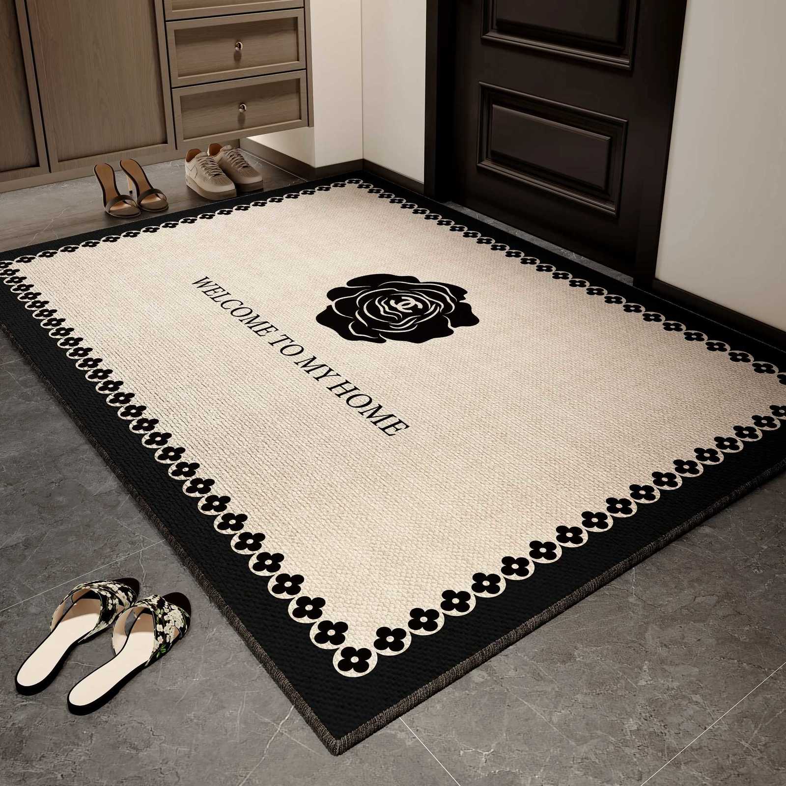 Luxury Wipeable Entry Door Mat - High-End Non-Slip Washable Entrance Rug for Hallway & Home DecorT260305