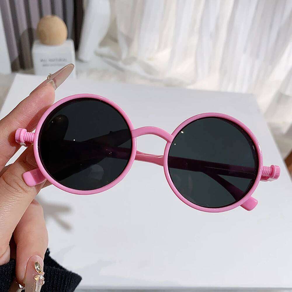 Photography Eyewear Trendy Kids Round Boys Uv400 Sun Glasses Lightweight Children'S Sunglasses For Stage Fashion Z260304