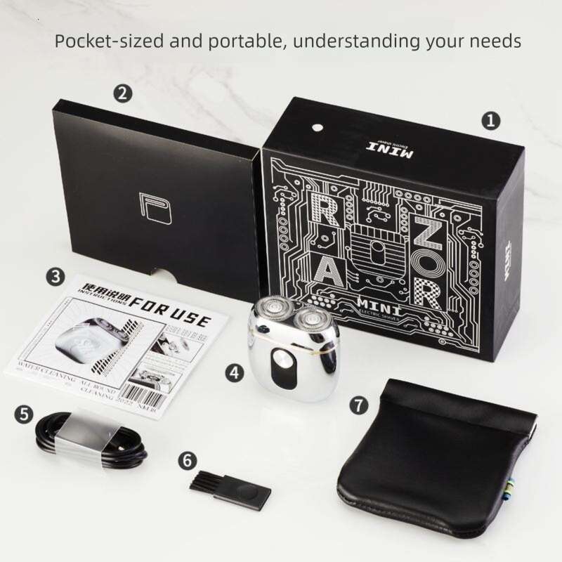 Famous Brand Gift For Husband Waterproof Car Mini Men S Electric Travel Portable Rotary Shaver CKS