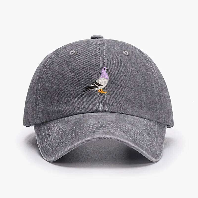 Embroidery Pigeon Design Spring vintage Baseball caps Men Women Water Washed Sunscreen Sun Sports Fishing Sunshade Dad Hat Y260304