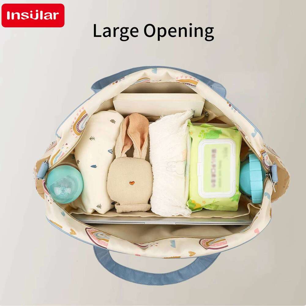OutdoorsCartoon Waterproof Tote Fashion Mommy Bags Oxford Fabric Travel Women Handbag Shoulder Large Capacity Diaper Bag Z260304