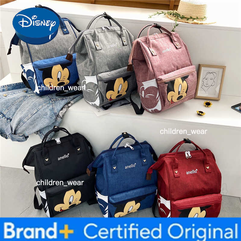 Disney Mickey New Diaper Bag Backpack Cartoon Baby Bag Fashion Trend Baby Diaper Bag Backpack Large Capacity Multifunctional H260305