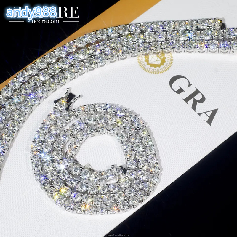 5mm Moissanite Tennis Chain Bracelet Bracelets For Women Men