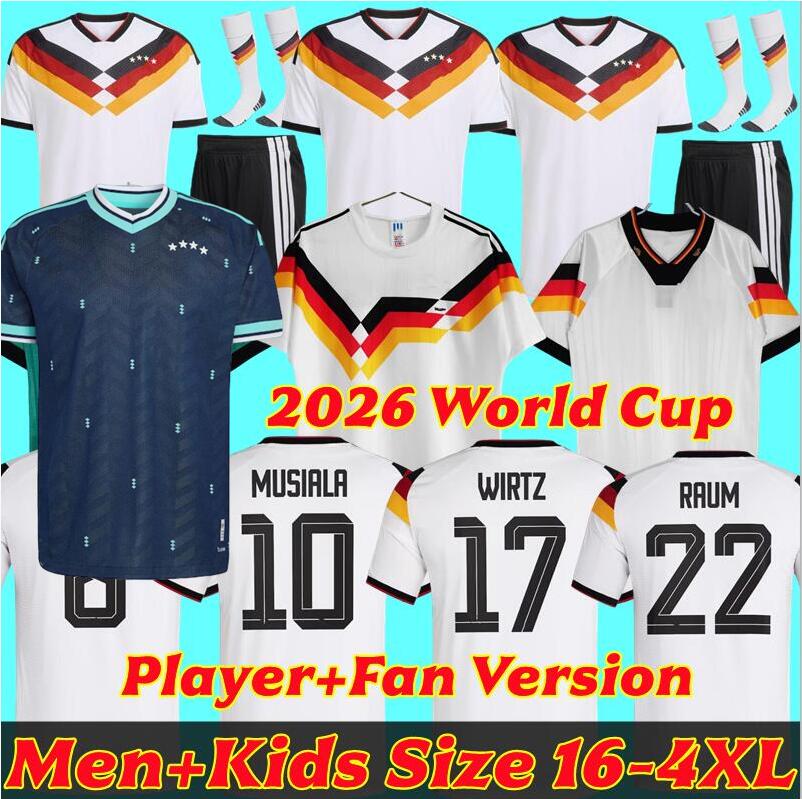 MUSIALA Germany 26 27 LOHMANN 125th Soccer Jerseys home away WIRTZ 2026 World Cup kit NUSKEN HENDRICH TAH Football Shirt Uniforms Men Kids Kits