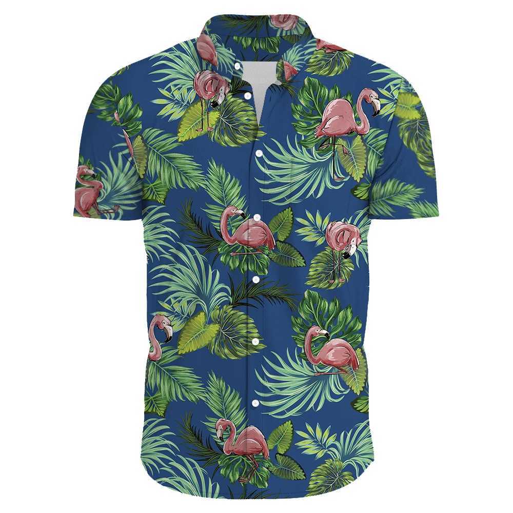 2024 Summer Mens Casual Floral Print Short Sleeve Top Hawaiian Shirt For Mens Clothes Daily New Lapel Oversized M260305