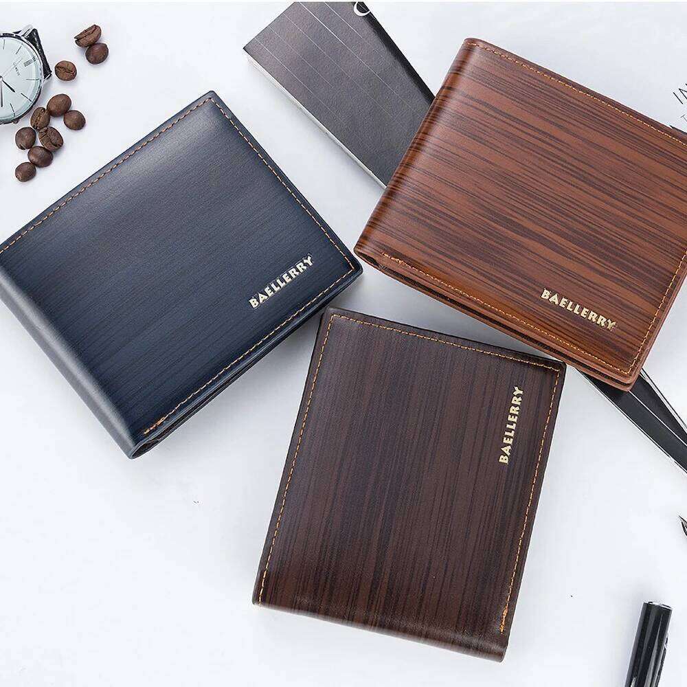 Baellerry Professional Slim Wallet Quick ID Window Zipper Closure Premium PU Leather Executive Gift Set C260304