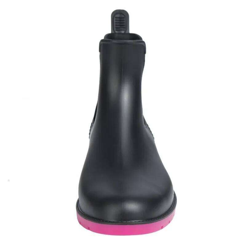 Kidmi New Rubber Fashion Women's Ankle Non-slip Short Rain Waterproof Chelsea Boots Durable Shoes