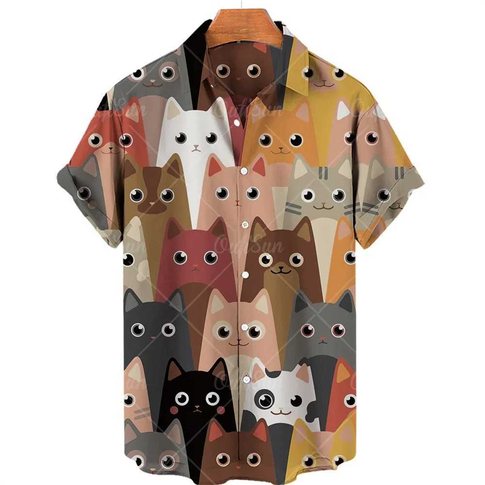 Unisex Anime Shirts Hawaiian Shirt Men Woemn Mens Clothing Cartoon Style 3d Print Shirts Summer Loose Short Sleeve Top a08 M260305