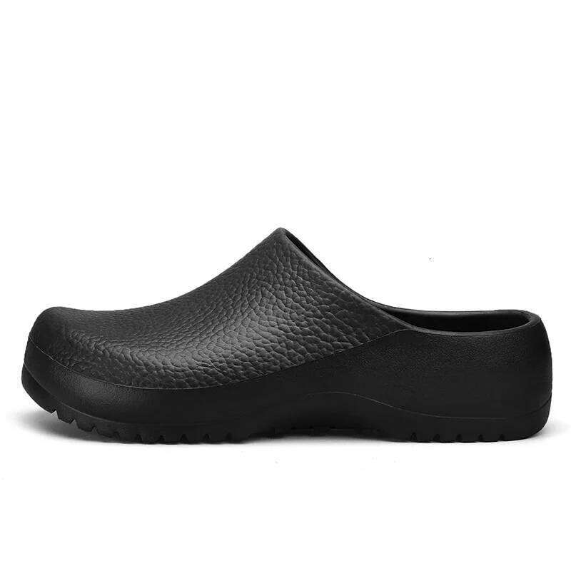 Kidmi New Men's Classic Work Clogs Non Slip Restaurant and Chef Men Waterproof Garden Shoes Fishing Shoe